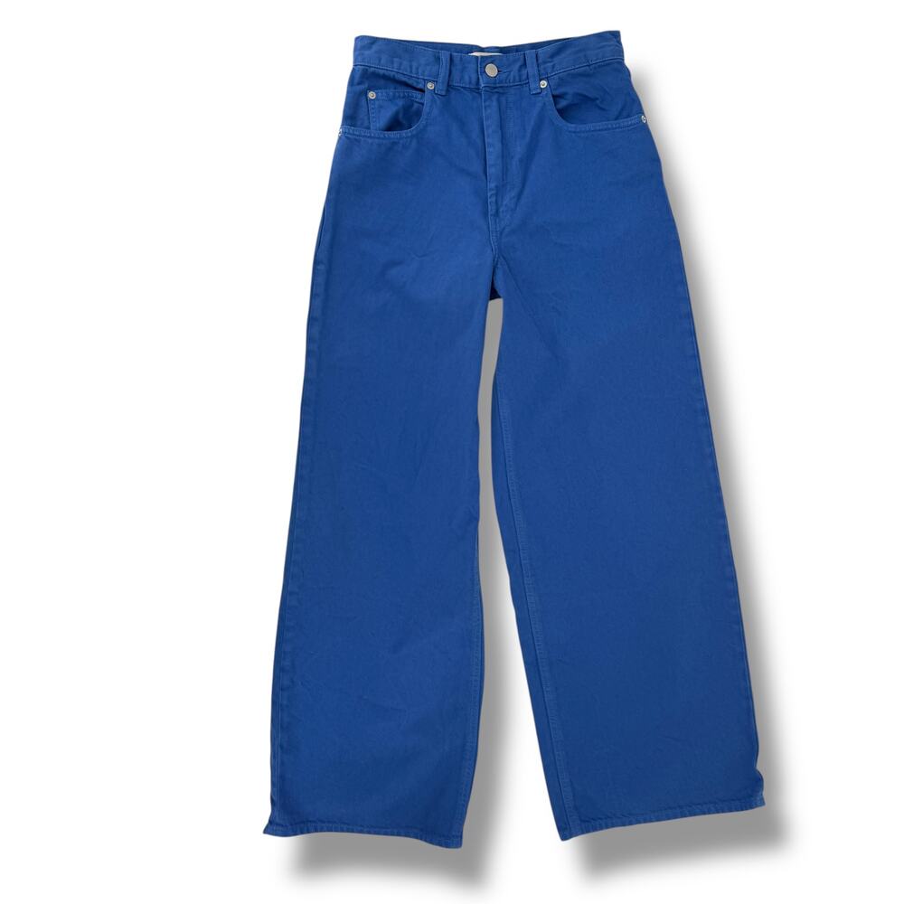 Uniqlo x Marni Wide Leg Denim Jean Pants Size 23 X 31 Blue High Rise